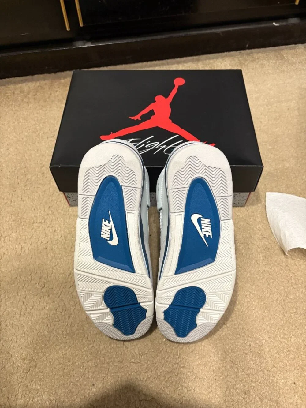 Nike Air Jordan 4 Retro Military Blue SneakersNike Air Jordan 4 Retro Military B